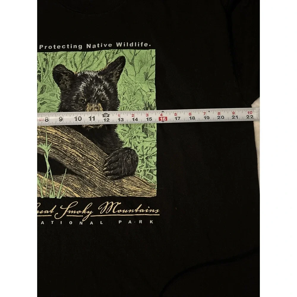 Vintage 80s ‎ Bear Nature Smoky Mountains T-Shirt XL  Black